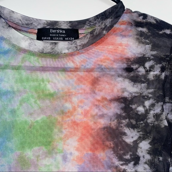 Muti-Colour Sheer Long Sleeve Top - Picture 3 of 5